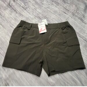 Pudolla XL Cargo Shorts Mens Elastic Waist‎ Hiking Travel Casual Gray